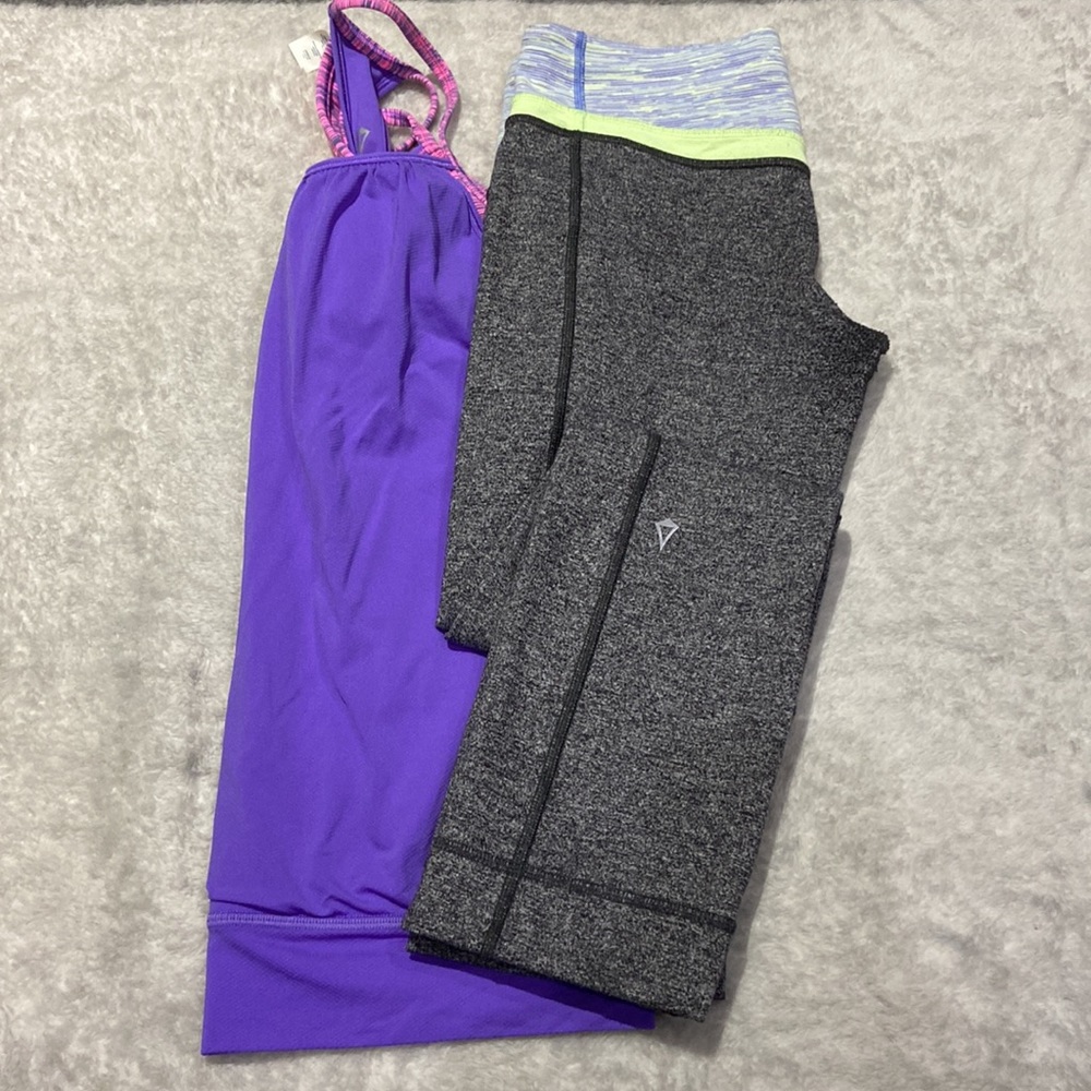 Ivivva by Lululemon bundle size 14 tank top and 3/4 length pant